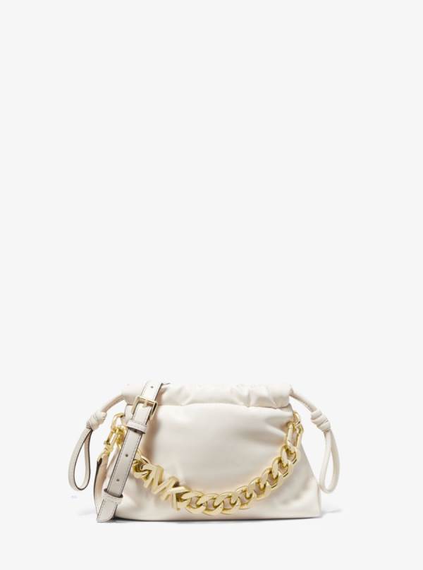 Damske Spojková Taška Michael Kors Lina Extra-Small Faux Leather Krém - Kabelky Michael Kors Levně | LYKOF-0615